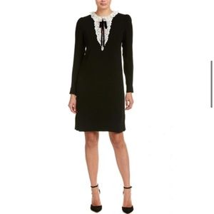 THE KOOPLES LACE-TRIM SHIFT DRESS SZ S